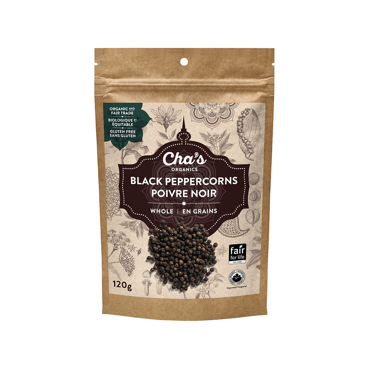 Black Pepper, Whole - 120g